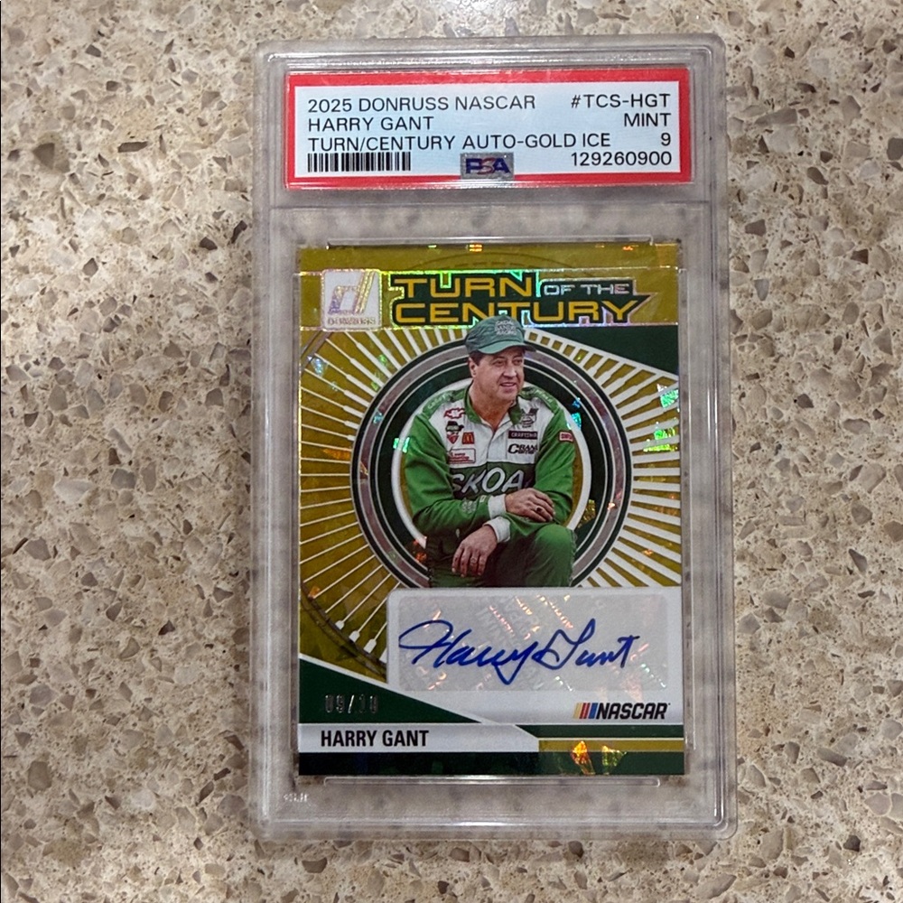 Nascar collectable- Harry Gant Gold and Green Graded